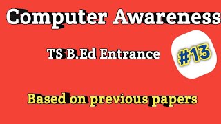 Computer Awareness MCQs | Computer GK Q&A | TS B.Ed Entrance | Previous Questions #13 screenshot 5