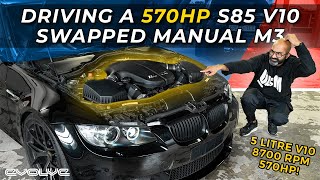 Driving a 570HP S85 V10 swapped E92 M3 with an 8700RPM rev limit! The German Dodge Viper