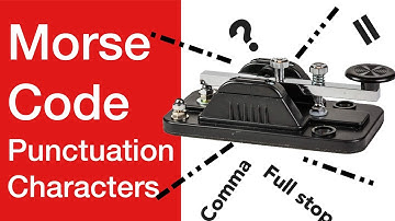 Morse Code Punctuation Characters; learn them by practice & listening