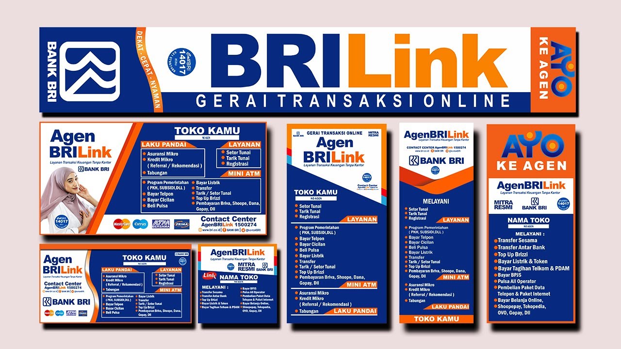 Desain Banner Agen Brilink Youtube