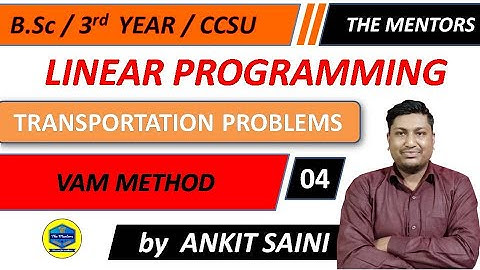 Transportation problem || Lecture 4 || Vogel