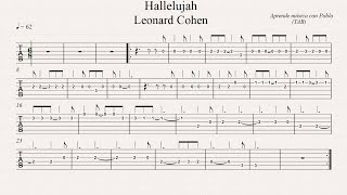 HALLELUJAH: TAB (guitarra) (tablatura con playback) - YouTube