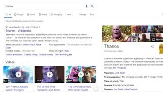Google Easter Egg -  Thanos Snap
