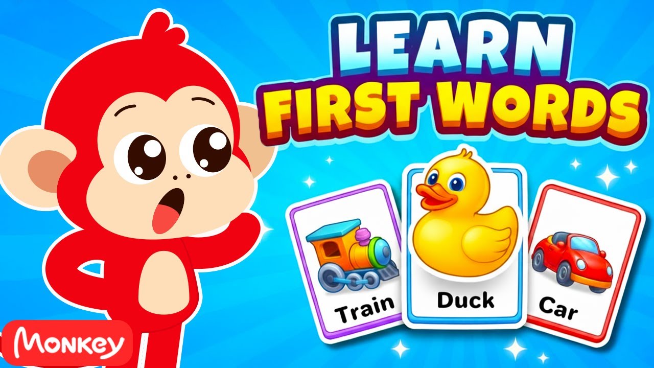 Baby Learning First Words, Kids Songs, Nursery Rhymes 💬 Learn To Talk Videos For Babies & Toddlers