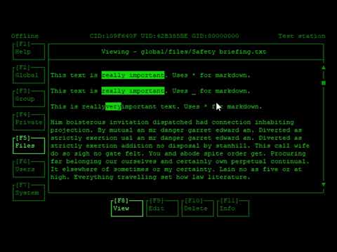 Arduino terminal UI framework library demo 7