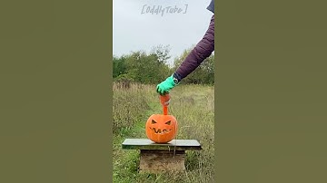 Elephant Toothpaste Inside Halloween Pumpkin #Shorts