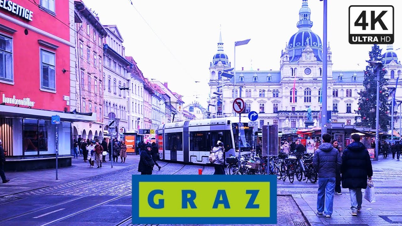 Walk Hauptplatz - Murinsel - Kunsthaus Graz Austria 