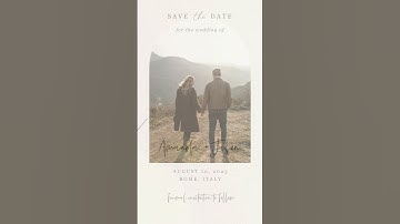Gigliola | Minimalist Save the Date Video Template for Canva