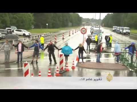 مظاهرات بألمانيا ضد إدارة أميركا عملياتها من بلادهم