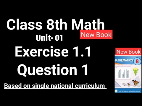 Class 8th Math || Chapter 1 || Exercise 1.1 || Question 1 #8th class ...
