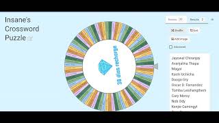Information RESULTS: INSANE'S CROSSWORD PUZZLE News