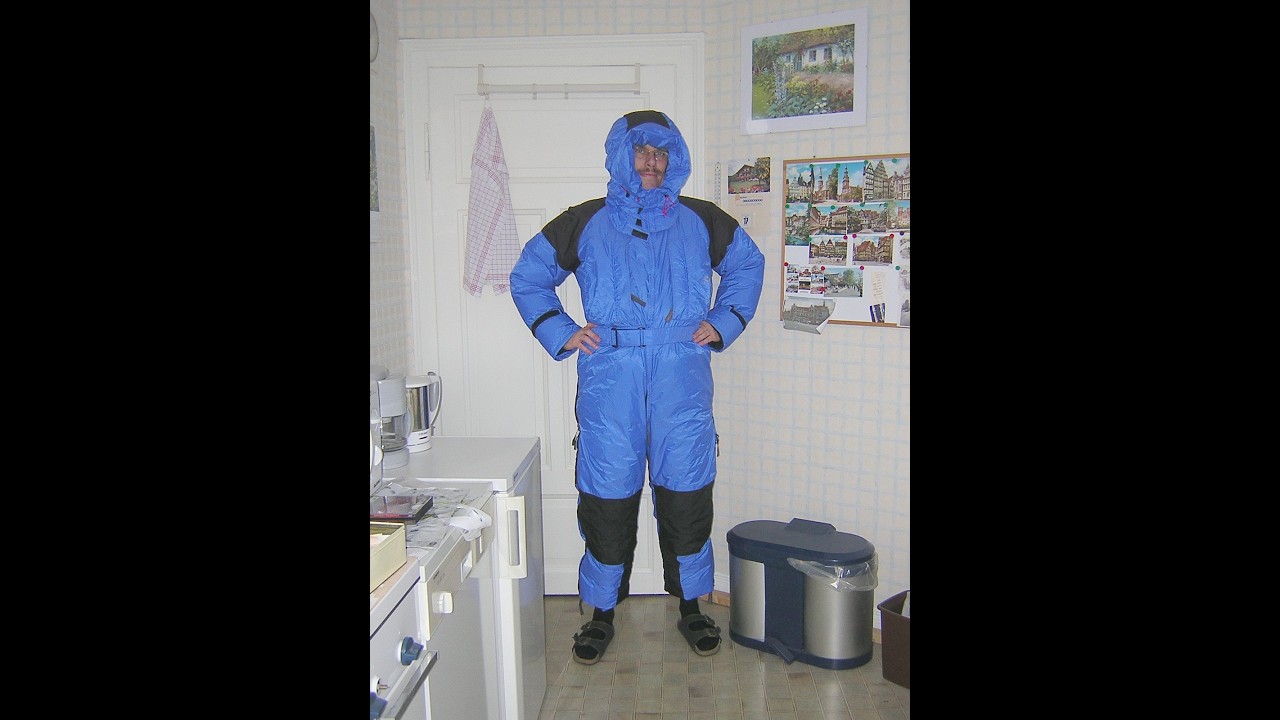 Yeti Design-Daunenoverall trocken (Video und Fotos ohne Ton)
