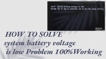 How To Solve system battery voltage is low Problem 100% Working