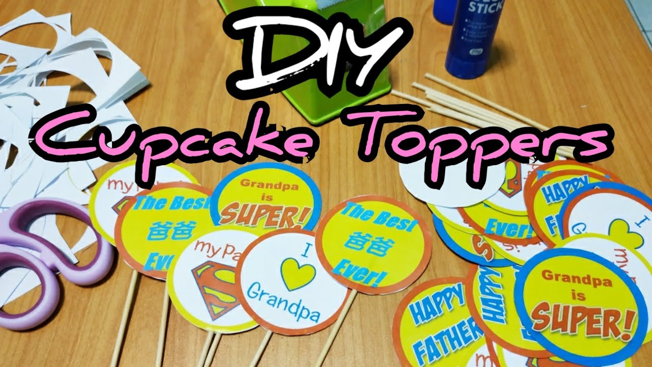 how-to-make-cupcake-toppers-diy-tutorial-using-printables-youtube