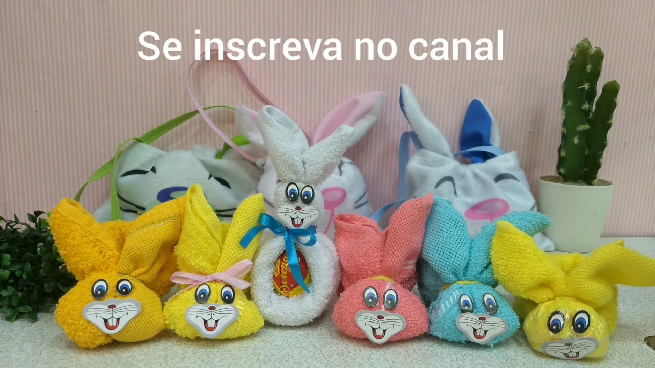 Páscoa - coelho de toalha