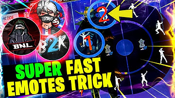 How To Do Super Fast Emote Like B2k & BNL in Free Fire | Fast Emote Trick in Free Fire Mobile / Pc