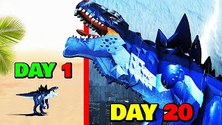 Surviving 20 DAYS as a BABY GODZILLA in Dinosaur Simulator Roblox