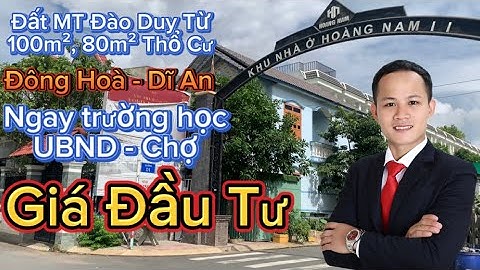 Bán đất mặt tiền đường Đào Duy Từ, -P. Đông Hoà, TP. Dĩ An - 100m², 80m² Thổ Cư - Sổ hồng sẵn