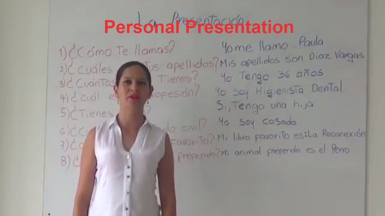 giving a presentation in spanish