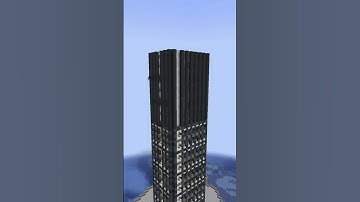 Part 5. I built a skyscraper in minecraft. #short #shorts #minecraft #minecraftshorts #skyscraper