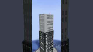 Part 5. I built a skyscraper in minecraft. #short #shorts #minecraft #minecraftshorts #skyscraper