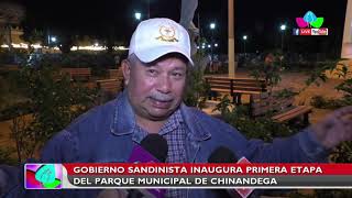 Gobierno De Nicaragua Inaugura Primera Etapa Del Parque Municipal De Chinandega