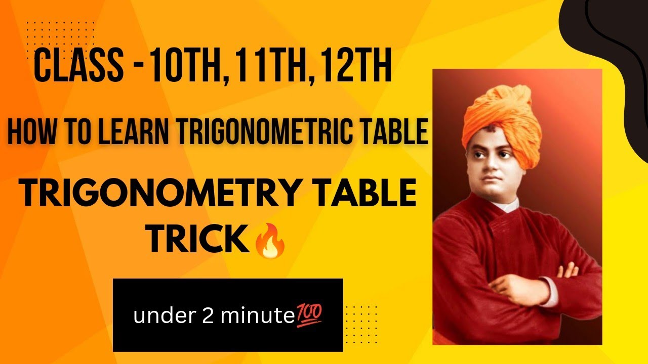 Trigonometry table trick under 2minute💯 ll How to learn Trigonometry table📕✍️🔥ll 