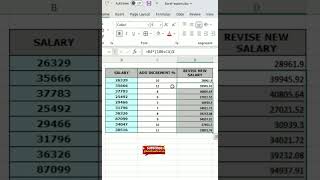 "Excel Salary Revision Formula | Calculate Salary Increase Percentage Easily".