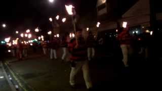 Hailsham Bonfire Torch Procession and Fireworks 2013