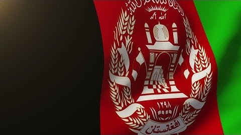 Afghanistan Flag Waving In The Wind. Looping Sun Rises Style. Animation Loop Stock Animation