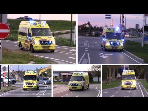 9X ambulance met spoed naar het ADRZ en naar meldingen in Goes en omgeving