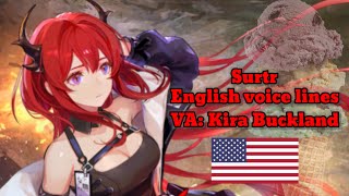 [Arknights] Surtrs EN voice lines