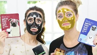 TRYING DIFFERENT FACE MASKS w/ iJustine!