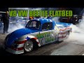 SMALL BLOCK CHEVY V8 VW BEETLE FLATBED RUNS 9.37 1/4 MILE