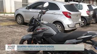 Acidente envolve 4 veículos em Pato...