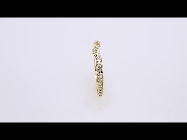 14K Yellow 1/8 CTW Diamond Matching Band