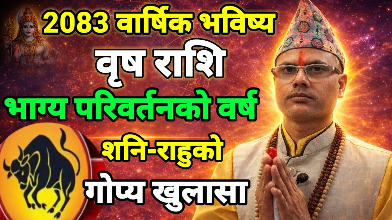2083 वार्षिक भविष्य #वृषराशि #भाग्य_परिवर्तन_योग #घाटा #या #नाफा ? #vrishrashi #तारानाथ_भण्डारी 