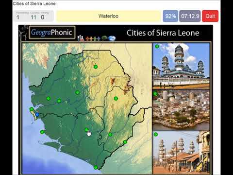 geography of Sierra Leone, cities of Sierra Leone, Freetown, Waterloo, Bo, Sefadu, Makendi, Lunsar