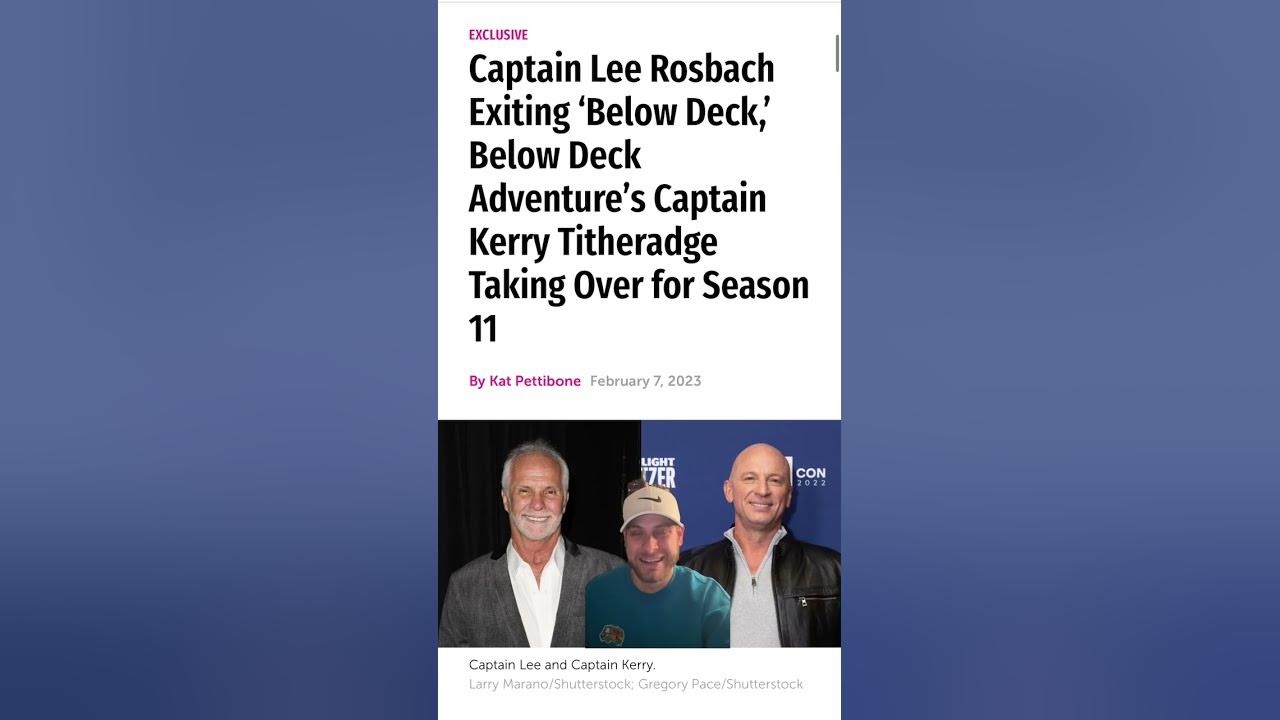 Captain Lee is DONE with Below Deck!! #belowdeck - YouTube