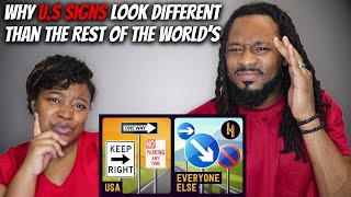 American Couple Reacts "Why US Signs Look Different Than The Rest Of The World’s"