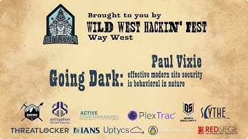 Going Dark — effective modern site security is behavioral in nature | Paul Vixie | San Diego 2022