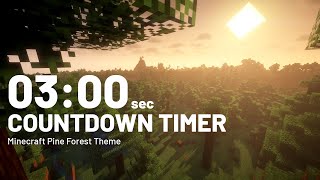 3-Minute Zen Timer 🌲 Minecraft Pine Forest ASMR | Lo-Fi Music & Calm Alarm 🧘