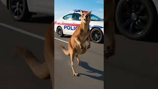 Kangaroo Breaks Out of Zoo &amp; Raps While Outrunning the Police! 😂🚔🦘 #funny #relatable #comedy #police
