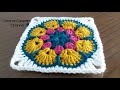 كروشيه الورده الافريقيه بشكل مربع#صحبه_الكروشيه _Crochet African Flower