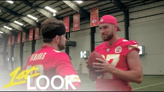 Travis Kelce Shows Johnny Bananas Why He's The Best Tight End in Football | 1st Look TV