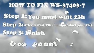How To Fix Error code WS-37403-7