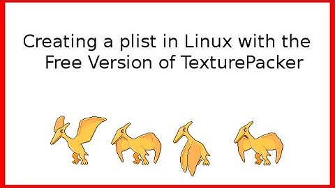 Using TexturePacker, in Linux, to create a plist.