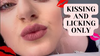 ASMR: KISSING AND LICKING ONLY IN BED | MAKING OUT | Tongue, No Talking Kisses