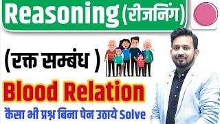 BLOOD RELATION-रक्त सम्बन्ध || रीजनिंग का रामबाण || बिल्कुल BASIC से पूरा निचोड़ || ट्रिक से करे हल screenshot 5