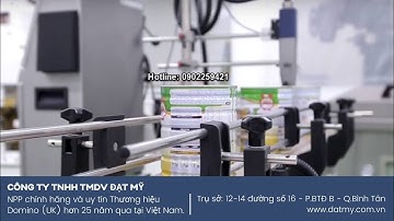 Máy in phun date trên lon sữa bột | Máy in phun date lon nông sản | Máy in Domino | LH: 0902259421